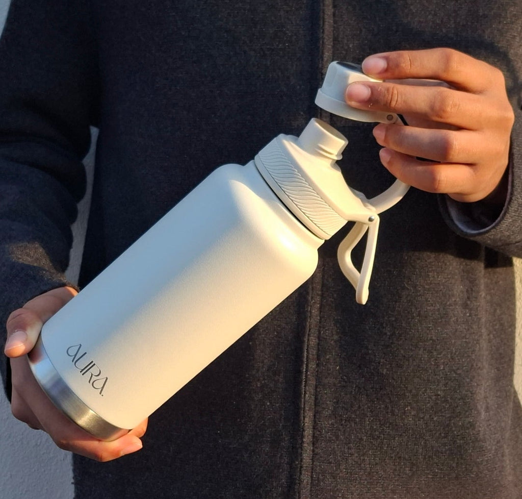 AURA Insulated Water Bottle With Straw | 1L