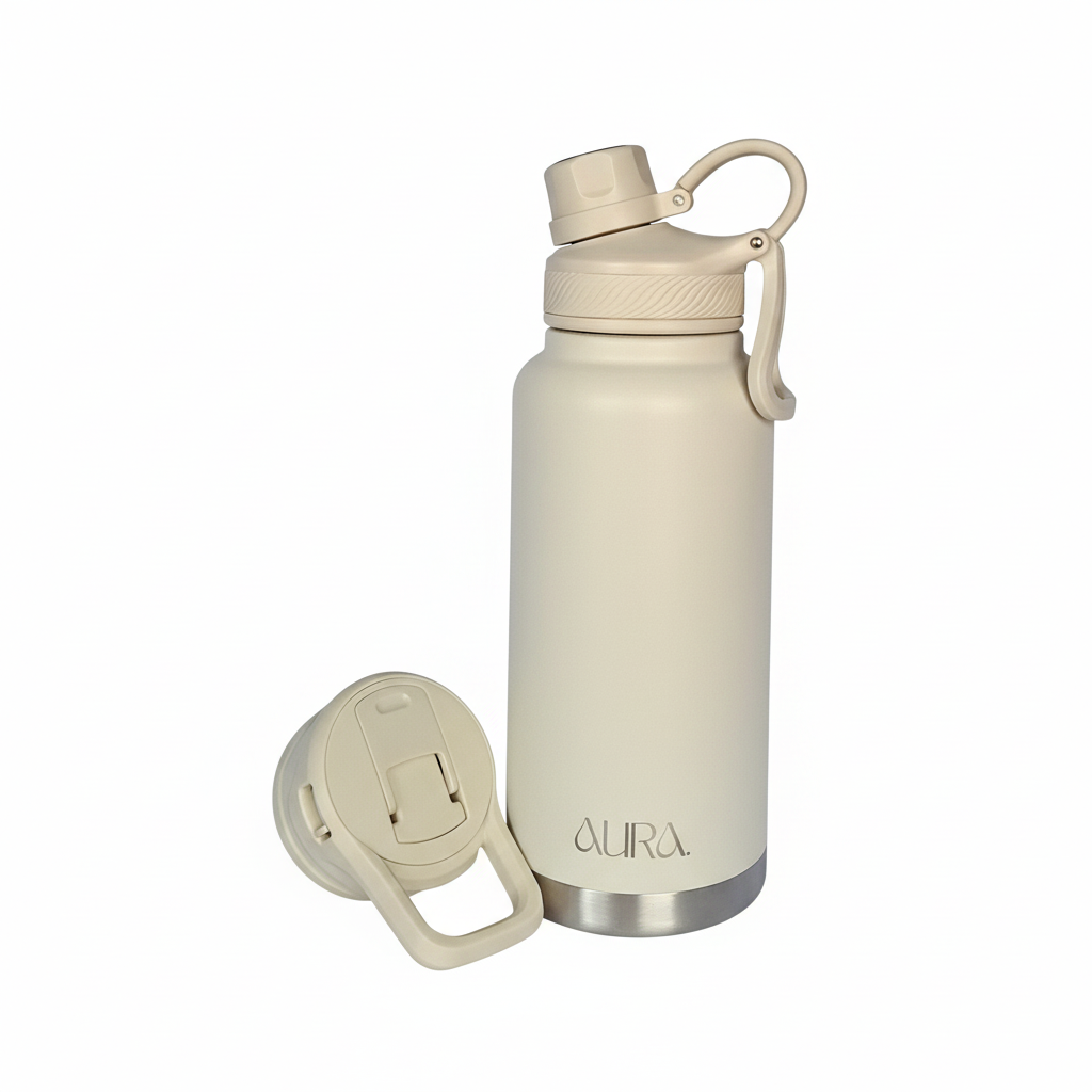 Water Bottle With Straw 1L