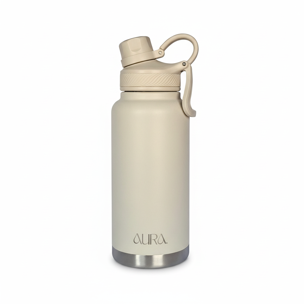 AURA Insulated Water Bottle With Straw | 1L